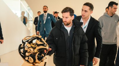 Messi və komanda yoldaşları Heydər Əliyev Mərkəzində - FOTO