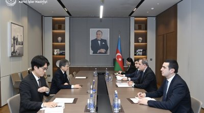 Ceyhun Bayramov diplomatik fəaliyyəti başa çatan Koreya səfirini qəbul etdi - FOTO