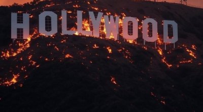 Məşhur "Hollywood" işarəsi YANIR - VİDEO