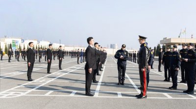 Daxili işlər naziri sıra baxışı KEÇİRDİ - FOTO/VİDEO