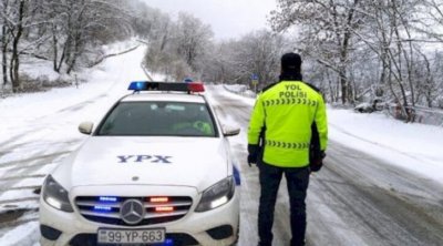 Yol polisi qarlı hava ilə bağlı MÜRACİƏT ETDİ