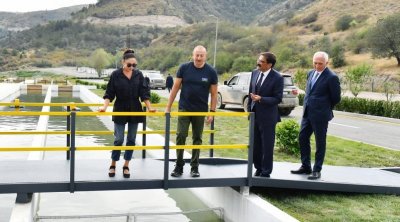 Prezident və birinci xanım Kəlbəcərdə elektrik stansiyalarının AÇILIŞINDA