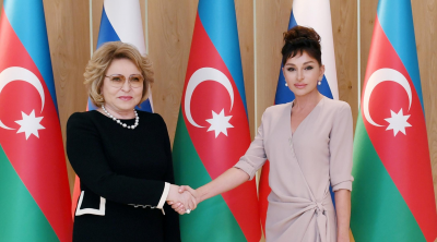 Valentina Matviyenko Mehriban Əliyevanı TƏBRİK ETDİ