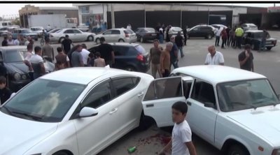 Cəlilabadda zəncirvari QƏZA: 5 avtomobil toqquşdu, 2 nəfər xəsarət aldı - VİDEO