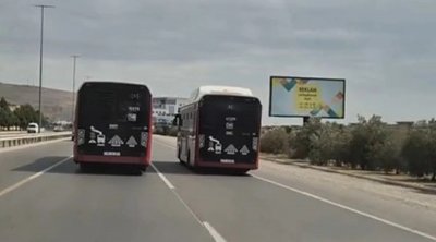 "BakuBus" avtobusları şosedə yarışa çıxdı – VİDEO