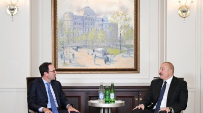 İlham Əliyev Nyu-Yorkda “Blackstone” şirkətinin prezidenti ilə görüşüb - FOTO