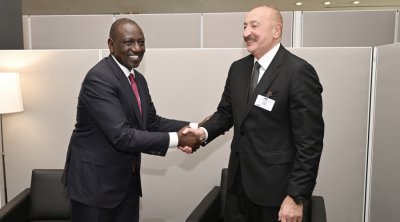 İlham Əliyev BMT-nin Nyu-Yorkdakı mənzil-qərargahında Keniya Prezidenti ilə görüşüb - FOTO