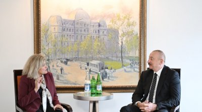 İlham Əliyev Nyu-Yorkda “Franklin Templeton” şirkətinin prezidenti ilə görüşüb - FOTO