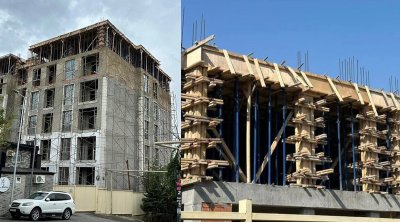 Bakıda dördmərtəbəli evin yeddinci mərtəbəsi: "İcazə sənədləri yoxdur" – FOTO