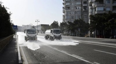 Paytaxtın 555 küçəsi yuyuldu - FOTO