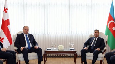 Zakir Həsənov gürcüstanlı həmkarı ilə görüşüb - FOTO