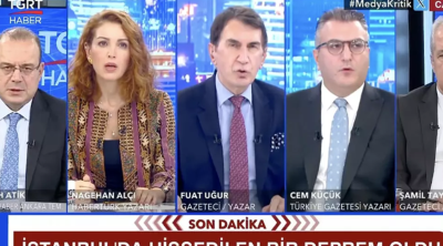 Zəlzələyə canlı yayımda yaxalandılar - VİDEO