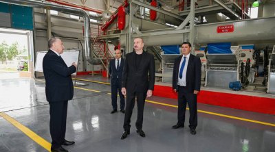 İlham Əliyev Sabirabadda pambıq emalı zavodunda – FOTO