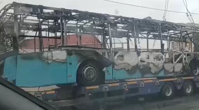 SON DƏQİQƏ: Bakıda sərnişin avtobusu yanaraq KÜL OLDU – VİDEO