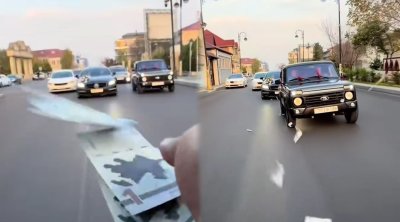 DİN: Toy karvanında yola pul səpilməsi ilə bağlı əmələ hüquqi qiymət veriləcək - FOTO