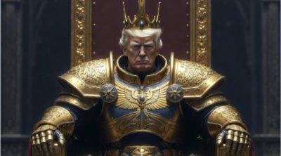 Tramp kral obrazında - FOTO