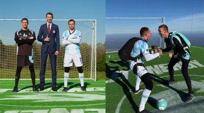 Dünyada İLK DƏFƏ: Havada futbol oynadılar - FOTO