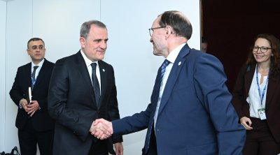 Ceyhun Bayramov norveçli həmkarı ilə görüşdü - FOTO