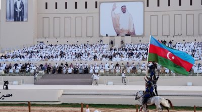 BƏƏ Prezidenti Qarabağ atlarının çıxışını izlədi – VİDEO