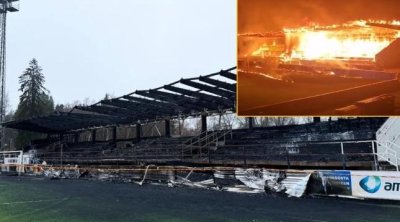 Komanda uduzdu, azarkeşləri stadionu yandırdı