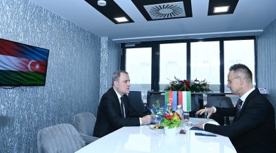 Ceyhun Bayramovla Peter Siyarto arasında təkbətək görüş başlayıb