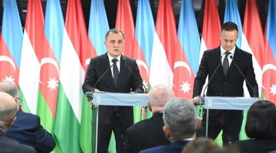 Azərbaycan və Macarıstanın xarici işlər nazirləri mətbuata birgə bəyanatla ÇIXIŞ ETDİLƏR - FOTO