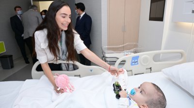 Leyla Əliyeva "Liv Bona Dea" Hospitalında Sümük iliyi transplantasiya mərkəzinin açılışından paylaşım etdi - VİDEO