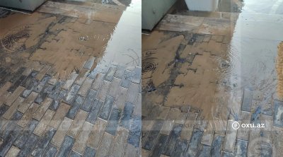 Bakının mərkəzində boru PARTLADI: Nizami küçəsini SU BASDI – VİDEO