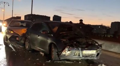 Babək prospektində zəncirvari qəza – VİDEO