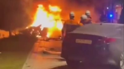 Sumqayıtda AĞIR QƏZA – Avtomobil alovlara qərq oldu – VİDEO