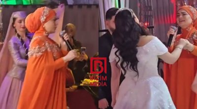 Fərqanə Qasımova toyda qızı üçün OXUDU - VİDEO