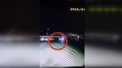 Yolda uzanıb təhlükəli vəziyyət yaratdı - VİDEO