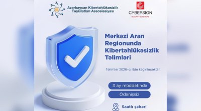 Kibertəhlükəsizlik üzrə təlimlərə qeydiyyat ELAN EDİLİR