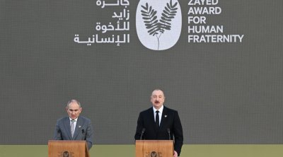 İlham Əliyev: "Bu mükafatı almaq mənim üçün böyük şərəfdir"