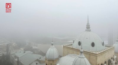 Bu dəqiqələrdə Bakı: dumandan göz-gözü görmür - FOTO