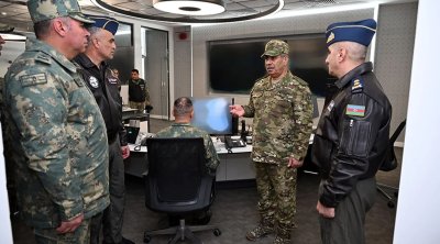 Zakir Həsənov hava hücumundan müdafiə bölmələrinin fəaliyyətini yoxladı - FOTO