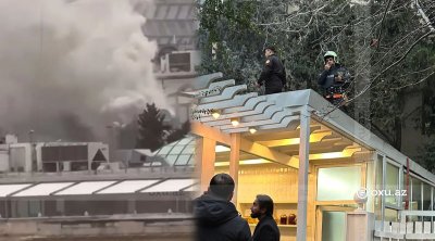 Bakıda məşhur restoranda tüstülənmə olub - FOTO/VİDEO