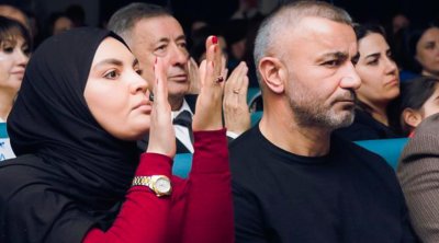 Qurban Qurbanov xanımı ilə tədbirdə - FOTO