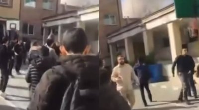 İranda məktəblilər İsrailin hücumlarına sevinir - VİDEO