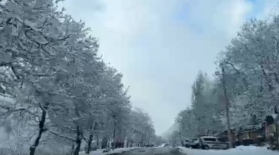 İlisu kəndi qar yağanda nağıllar aləminə bənzəyir - VİDEO