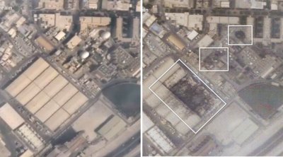 ABŞ-ın Bəhreyndəki bazası İranın zərbələrindən əvvəl və sonra – VİDEO