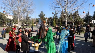 Yevlaxda Od çərşənbəsi qeyd edildi - FOTO