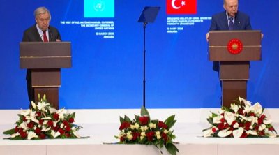 Ərdoğan BMT-nin Baş katibinə Beynəlxalq Atatürk Sülh Mükafatını TƏQDİM ETDİ