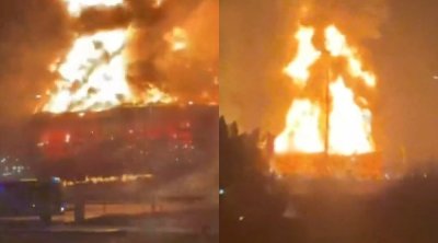 İran Dubay Hava Limanını yenə vurdu, ərazidə şiddətli yanğın olub - VİDEO