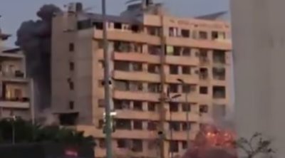 İsrail Beyrutun mərkəzində yaşayış binasını dağıtdı &ndash; VİDEO