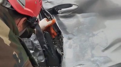 Xaçmazda avtomobildə sıxılı qalan qadın belə xilas edildi &ndash; VİDEO