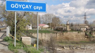 Göyçay çayından sel keçir - FOTO