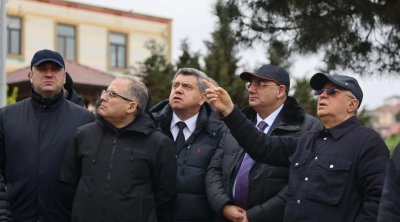 Kəmaləddin Heydərov Badamdarda sürüşmə sahəsinə baxış keçirdi - FOTO/VİDEO