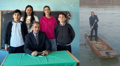 33 ildir dərsə qayıqla gedib-gəlir &ndash; VİDEO