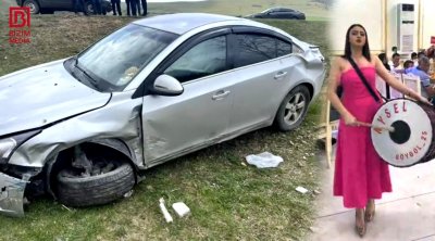 Gədəbəydə qəza: Qadın sürücü avtomobili aşırdı